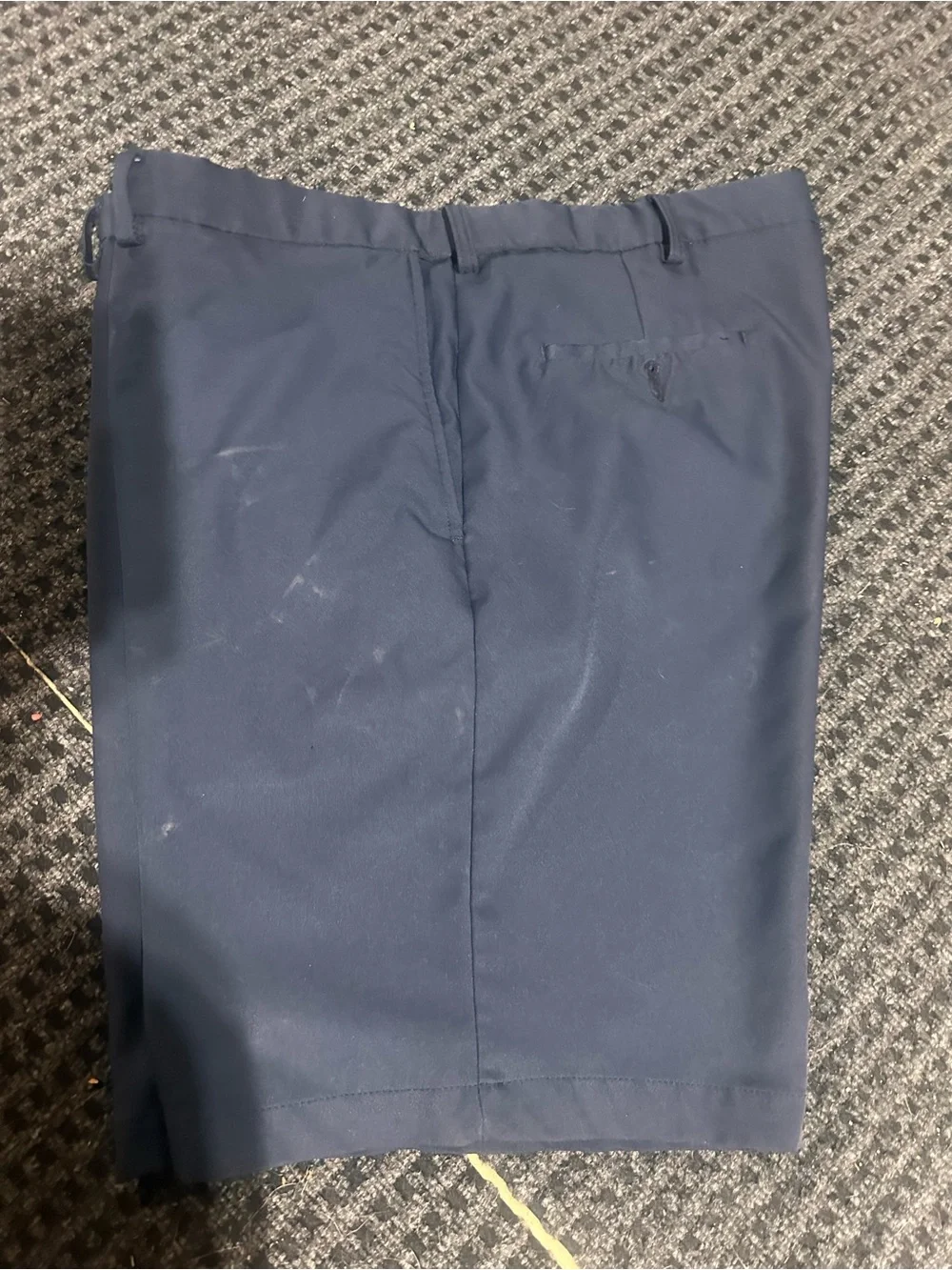 Men's Navy Flat-Front Performance Shorts